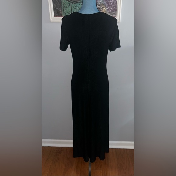 Carole Little Dress Black Rounded Neck Maxi Length SIZE 10 EUC - Picture 7 of 8
